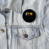 Peace Leopard Liebe Beängstigend Pumpkin Halloween Button (Beispiel)