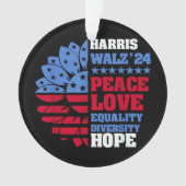 Peace LGBT Harris Walz Waltz Ornament (Vorderseite)