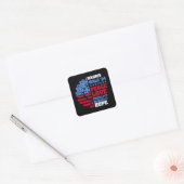 Peace LGBT Harris Walz Waltz Quadratischer Aufkleber (Umschlag)