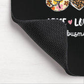 Peace Liebe 100 Days of School Leopard Bus Monitor Mousepad (Ecke)