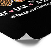 Peace Liebe 100 Days of School Leopard Bus Monitor Poster (Ecke)