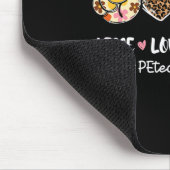 Peace Liebe 100 Days of School Leopard Pe Teacher Mousepad (Ecke)