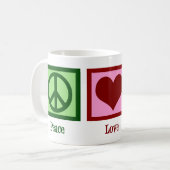 Peace Liebe 13.1 Halbmarathon-Läufer Kaffeetasse (Vorderseite Links)