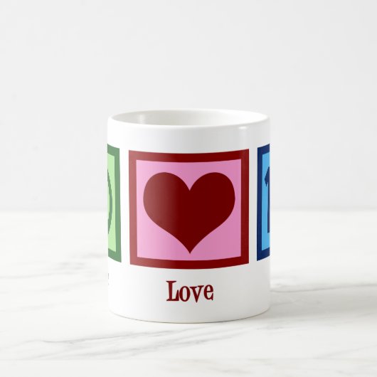 Peace Liebe 13.1 Halbmarathon-Läufer Kaffeetasse (Mittel)