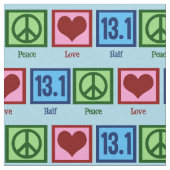 Peace Liebe 13.1 Halbmarathon-Läufer Stoff (Nahaufnahme)