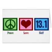 Peace Liebe 13.1 Halbmarathon Runner Card (Vorderseite (Horizontal))