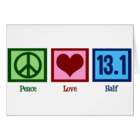 Peace Liebe 13.1 Halbmarathon Runner Card