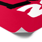 Peace Liebe 2013 Poster Art Print (rot) (Ecke)