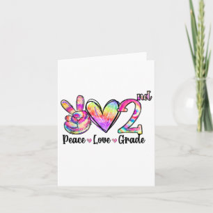 Peace Liebe 2. Klasse Gefärbte Krawatte Ck to Scho Karte