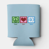 Peace Liebe 40. Geburtstag Niedliches Party Dosenkühler (Rückseite)