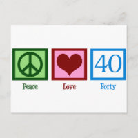 Peace Liebe 40. Geburtstag Niedliches Party