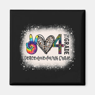 Peace Liebe 4. Klasse Mädchen Lehrerin zurück zur Magnet