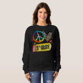 Peace Liebe 5. Klasse Gefärbte Krawatte Leopard zu Sweatshirt (Vorne ganz)