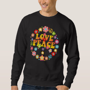 Peace Liebe 60er 70er Krawatte Die Groovy Hippie C Sweatshirt