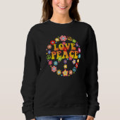 Peace Liebe 60er 70er Krawatte Die Groovy Hippie C Sweatshirt (Vorderseite)