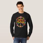 Peace Liebe 60er 70er Krawatte Die Groovy Hippie C T-Shirt (Vorne ganz)