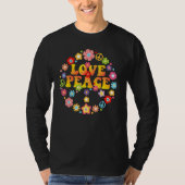 Peace Liebe 60er 70er Krawatte Die Groovy Hippie C T-Shirt (Vorderseite)