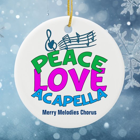 Peace Liebe Acapella Group Niedlich Custom Christm Keramik Ornament