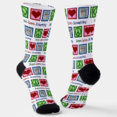 Peace Liebe Accounting Christmas Accountant Socken (Gewinkelt)