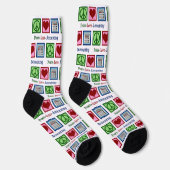 Peace Liebe Accounting Christmas Accountant Socken (Rechts)