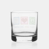 Peace Liebe Accounting Custom Accountant Company Whiskyglas (Rückseite)