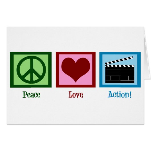 Peace Liebe Action! Filmkarte Crew (Vorderseite (Horizontal))