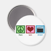 Peace Liebe Action! Magnet (Vorderseite/Rückseite)
