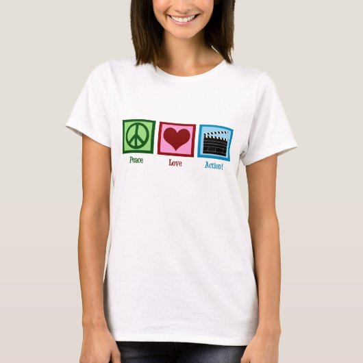 Peace Liebe Action! T-Shirt (Vorderseite)