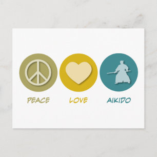Peace Liebe Aikido Postkarte