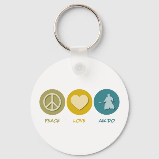 Peace Liebe Aikido Schlüsselanhänger (Vorderseite)