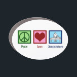 Peace Liebe Akupunktur Niedlich Akupunkturist Auto Magnet<br><div class="desc">Ein cooler Akupunkturistenmagnet mit einem hübschen grünen Friedensstift,  niedlichem rotem Herz und einer Person,  die durch Akupunktur Wellness und Schmerzbehandlung praktiziert. Peace Liebe Akupunkturgeschenk.</div>