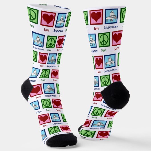 Peace Liebe Akupunktur Niedlich Akupunkturist Socken (Gewinkelt)