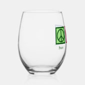 Peace Liebe Akupunktur Niedlich Akupunkturist Weinglas Ohne Stiel (Rechts)