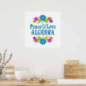 Peace Liebe Algebra Poster (Küche)