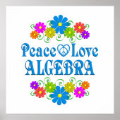 Peace Liebe Algebra Poster (Vorne)