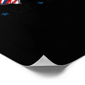 Peace Liebe America Sunflower USA Flag Patriotic Poster (Ecke)