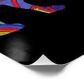 "Peace Liebe & American Bulldogs" Pop Art Poster (Ecke)