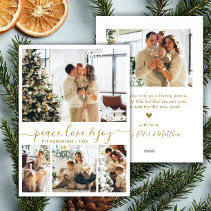 Peace Liebe and Joy Gold Script 4 Foto Weihnachten