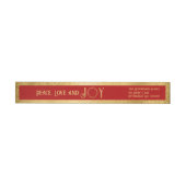 Peace Liebe and Joy Imitate Gold Wreath - Red (Person)