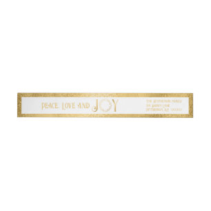 Peace Liebe and Joy Imitats Gold Kranz - White
