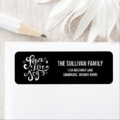 Peace Liebe and Joy Script Holiday Address Label (Insitu)