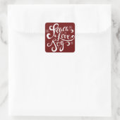 Peace Liebe and Joy Script Holiday Red Stickers (Tasche)