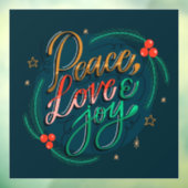 Peace Liebe and Joy Window Cloning Fensteraufkleber (Blatt 3)