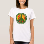 Peace Liebe and Pizza lustiges T-Shirt für Pizzafr (Vorderseite)