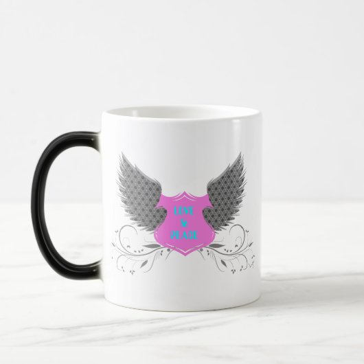 Peace Liebe Angel Wings Design Verwandlungstasse (Links)