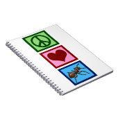 Peace Liebe Ants Notizblock (Rechte Seite)