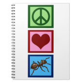 Peace Liebe Ants Notizblock (Vorderseite)