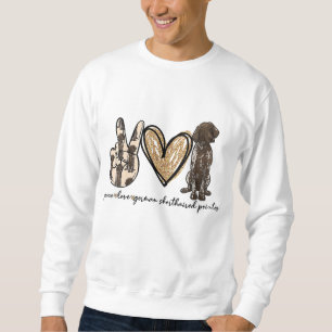Peace Liebe APS Deutsche Kurzläufer-Liebe Sweatshirt