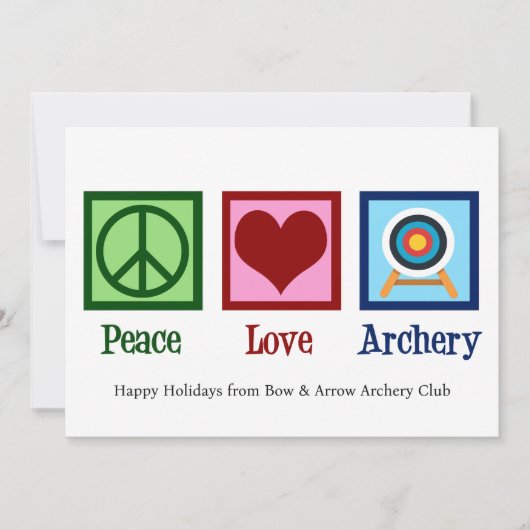 Peace Liebe Archery Niedlich Weihnachten (Vorderseite)