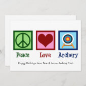 Peace Liebe Archery Niedlich Weihnachten (Vorne/Hinten)